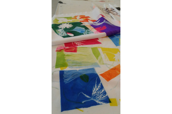 190908|8th September|Collage with Textile Dyes Taster